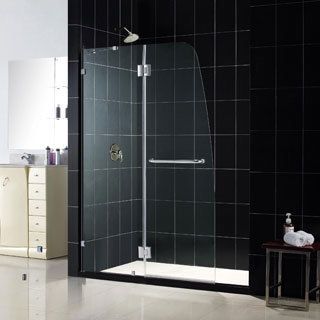 Dreamline Aqualux 46x72 inch Frameless Hinged Shower Door (Tempered Glass, AluminumIntended use IndoorTempered glass ANSI certifiedAssembly requiredNote If purchasing a separate shower base, be advised that a shower door is ordered to fit the finished w
