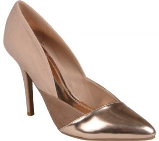 Womens Journee Collection Tonal Pointed Toe Pump   Rose Gold High Heels