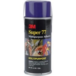 3m Super 77 Multipurpose 4.4 ounce Adhesive Spray Aerosol Can (4.4 ounce aerosol canThis adhesive is great for adhering fabric, foam, cardboard, foil and moreThis package contains one aerosol can of Super 77 AdhesiveDANGER Extremely Flammable Liquid and 