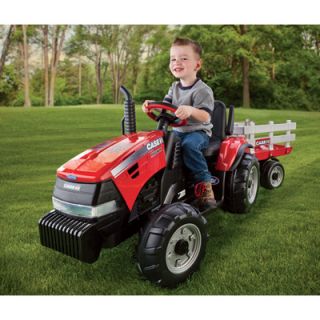 Case I H Magnum Battery Operated Ground Force 12 Volt Tractor with Trailer  