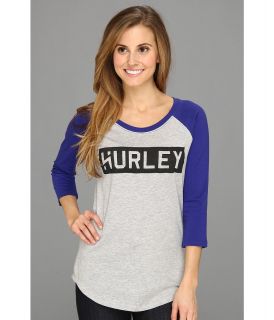 Hurley Barred Perfect Raglan Womens T Shirt (Gray)