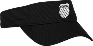 K Swiss T Visor Front Logo   Black/White Hats