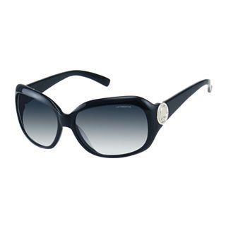 LIZ CLAIBORNE Brook Square Sunglasses, Black, Womens