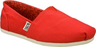 Womens Skechers BOBS Plush Peace and Love   Red Casual Shoes