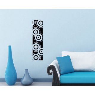 Ornamental Circles Glossy Black Vinyl Sticker Wall Decal (Glossy blackTheme CirclesMaterials VinylIncludes One (1) wall decalEasy to apply; comes with instructions Dimensions 25 inches wide x 35 inches longAll measurements are approximate. )