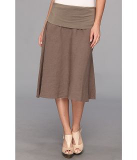 Allen Foldover Linen Skirt Womens Skirt (Gray)