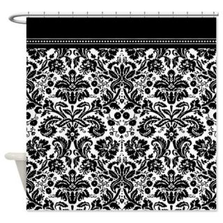  Black and White Damask Shower Curtain  Use code FREECART at Checkout