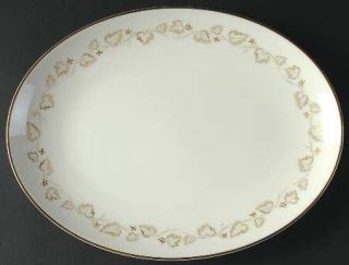 Noritake Goldivy 12 Oval Serving Platter, Fine China Dinnerware   Ivory, Gold I