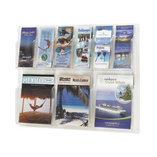 Safco Products Reveal Clear Literature Displays, 9 Compartments 5605CL