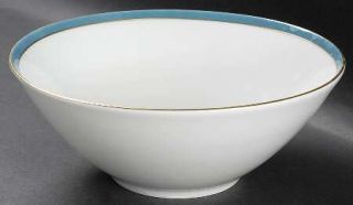 Scherzer Spring Blue 8 Round Vegetable Bowl, Fine China Dinnerware   Blue Band