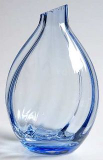 Mikasa Billow Bud Vase   Optic,Clear,Blue Or Cobalt