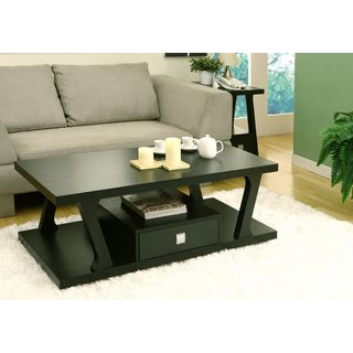 Furniture Of America Naudine Black Finish 1 drawer Coffee Table