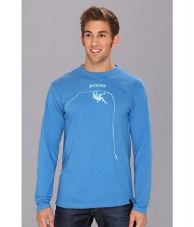 Prana Solo L/S Tee Mens Long Sleeve Pullover (Blue)