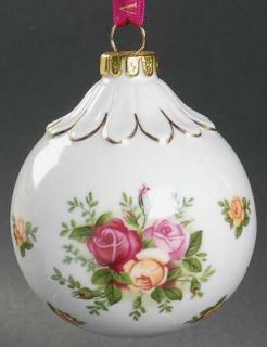 Royal Albert Old Country Roses Bauble Ornament, Fine China Dinnerware   Montrose