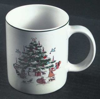 Ming Pao Woodland Christmas (Not Embossed) Mug, Fine China Dinnerware   Forest A