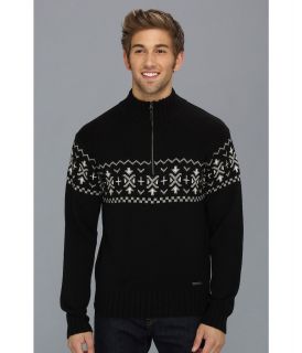 ExOfficio Cafenisto 1/4 Zip Jacquard Sweater Mens Sweater (Black)