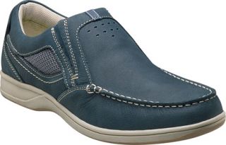 Mens Florsheim Cove Slip   Navy Milled Leather Moc Toe Shoes