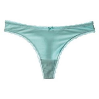 Gilligan & OMalley Womens Micro Lace Thong   Aqua Bead L