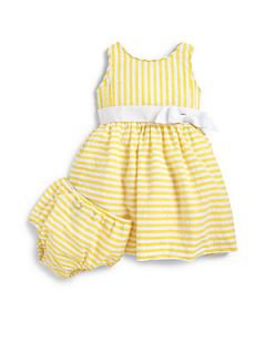Ralph Lauren Infants Seersucker Dress & Bloomers Set   Yellow