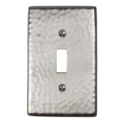 Solid Copper Single Switch Plate (set Of 2) (Solid copperHardware finish Satin nickelDimensions 4 7/8 inches high x 3 inches wideNote Due to the handmade nature of this product, there may be slight variations in size, finish, and hammering.)
