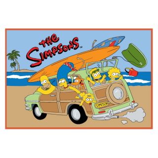 Simpsons Family Vacation Rug Multicolor   SIM TSC 005 3147, 2.5 x 3.9 ft.