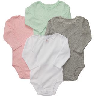 Carters 4 pk. Long Sleeve Bodysuits   Girls newborn 24m, Pink, Girls