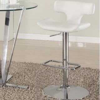 Chintaly Pneumatic Gas Swivel Bar Stool 0623 AS BLK / 0623 AS WHT Color White