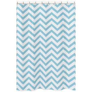 Sweet Jojo Designs Turquoise/ White Chevron Zigzag Shower Curtain (Turquoise/whiteMaterials Brushed microfiberDimensions 72 inches wide x 72 inches longCare instructions Machine washable The digital images we display have the most accurate color possib