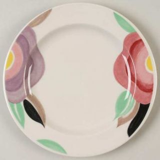 Adams China Florida Salad Plate, Fine China Dinnerware   Micratex,Large Pink&Pur