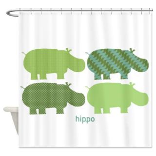  spring green hippo Shower Curtain  Use code FREECART at Checkout
