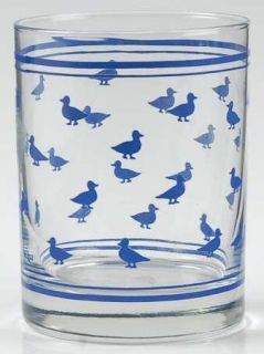 Shafford Blue Duck Glassware Double Old Fashioned, Fine China Dinnerware   Blue