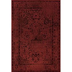 Red/ Grey Transitional Area Rug (5 X 76)