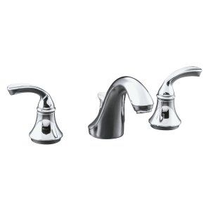 Kohler K 10273 4 CP Forte Widespread Lavatory Faucet with Sculpted Lever Handles
