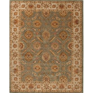 Hand tufted Traditional Oriental Pattern Green Rug (5 X 8)