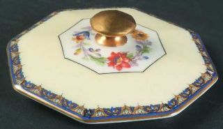 Haviland Chateaudun Lid for Sugar Bowl, Fine China Dinnerware   Theo,Floral Ring