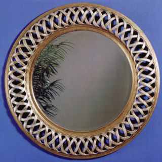 Bassett Mirror Company Inc Silver & Gold Decorative Weave Mirror   45 diam. in.