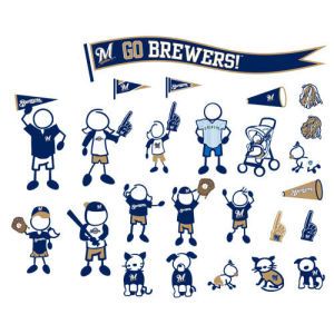 Milwaukee Brewers Forever Collectibles MLB Family Decal Large Package