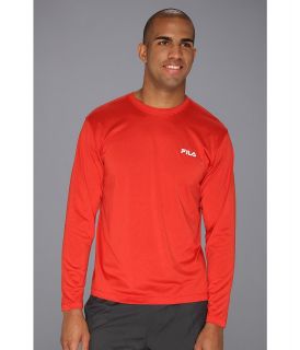 Fila Hurdle Long Sleeve Top Mens T Shirt (Red)