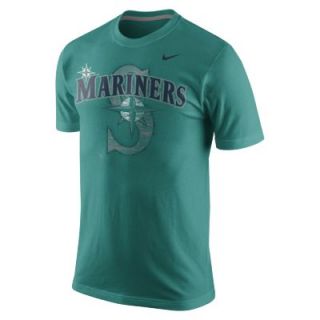 Nike Tri Blend Wordmark Logo 1.4 (MLB Mariners) Mens T Shirt   Teal