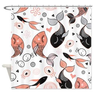  Cute Fish Pattern Shower Curtain  Use code FREECART at Checkout
