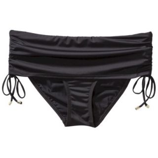 Womens Side Tie Swim Bottom  Black XL