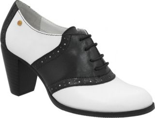 Womens Bass Eloise 1   White Black Leather High Heels