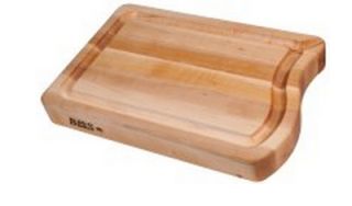 John Boos Cutting Board, Grooved w/ Pour Spout, 18x24x2.25 in, Hard Rock Maple
