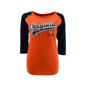 Virginia Cavaliers Colosseum NCAA Womens Shortstop Three Quarter Sleeve Raglan T Shirt
