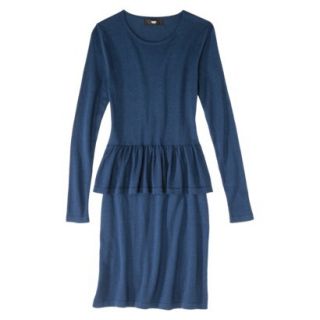 Mossimo Womens Ultrasoft Peplum Sweater Dress   Blue XS