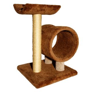 Molly and Friends Tunnel and Cradle Sisal Scratching Post Tan   34 TAN