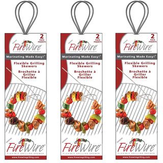 Fire Wire 50454 Stainless Steel Flexible Grilling Skewers (pack Of 6)
