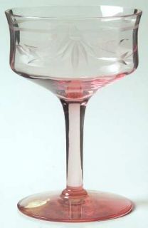 Tiffin Franciscan 14188 2 Pink Champagne/Tall Sherbet   Stem #14188,Pink,Floral/