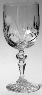Bohemia Crystal Boc36 Water Goblet   Criss Cross & Fan Cut On Bowl