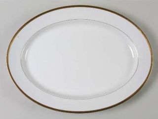 Noritake Mikado, The 16 Oval Serving Platter, Fine China Dinnerware   White Bod